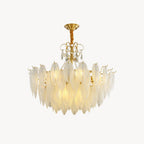 Kristy Elegant Pearl/Glass/Metal Chandelier, White