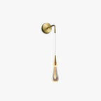 Kristy Modern Water Drop Wall Lamp, Black/Gold