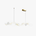 Kristy Pendant Light Designer Wave , White/Gold, Dining Room
