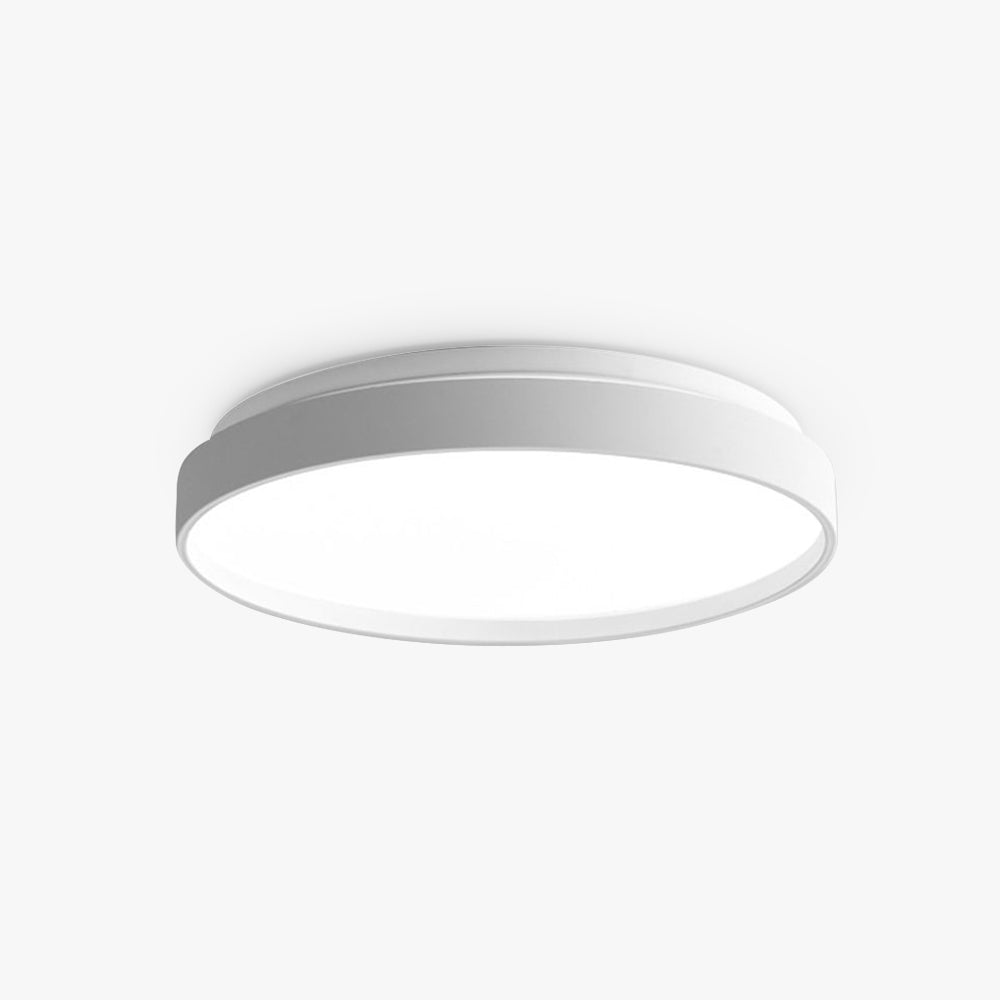 Arisha Minimalist Round Metal/ Flush Mount Ceiling Light, White/Coffee/Grey/Gold