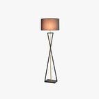 Baines Tripod Floor Lamp, Black & Flaxen, L 158CM