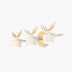Arisha Modern Deer Metal/ Wall Lamp, Gold & White, Bathroom