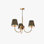 Silva Modern Retro Fabric Chandelier, White/Green