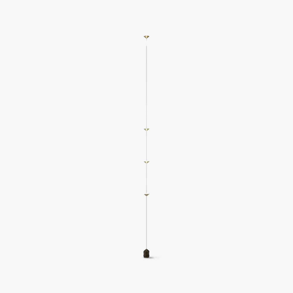 Arisha Flush Mount Ceiling Light Modern, Metal, Walnut/Natural