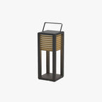 Ray Vintage Cuboid Metal Outdoor Floor Lamp, Black