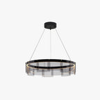 Arisha Modern Ring Metal Pendant Light, Black