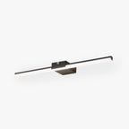 Arisha Minimalist Linear Metal Wall Lamp, Black/White, Bathroom
