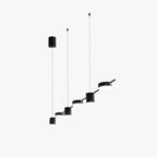 Arisha Minimalist Multi Metal Pendant Light, Black/Gold