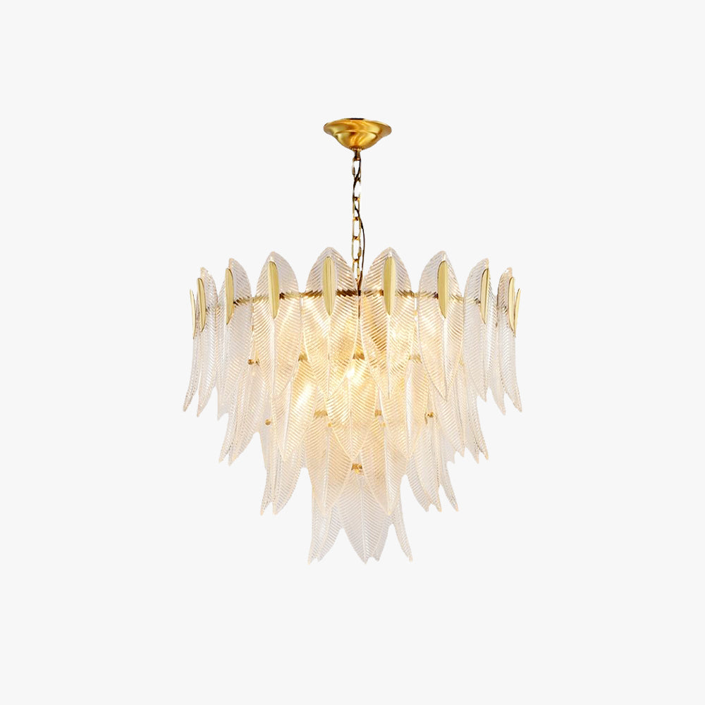 Kristy Modern Gold Feather Chandelier, 3 Style