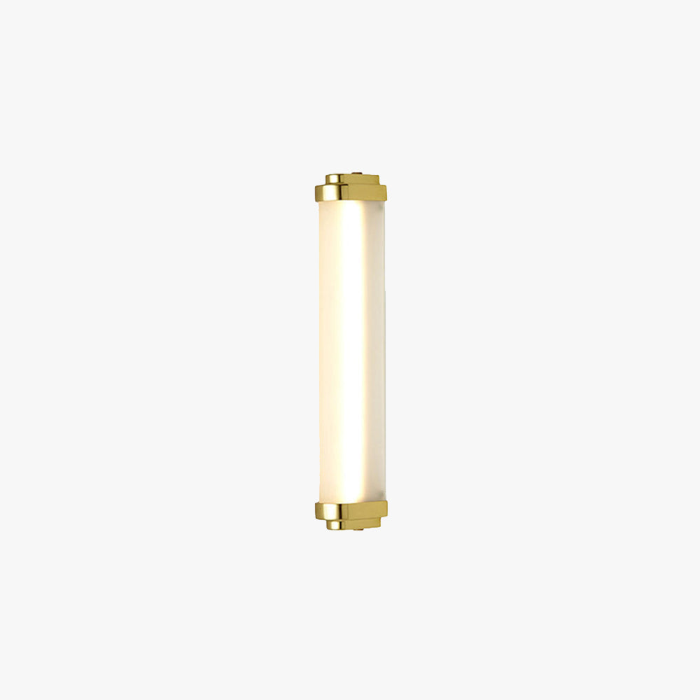 Ray Minimalist Cylindrical Metal Outdoor Wall Lamp, Black/Gold/Silver