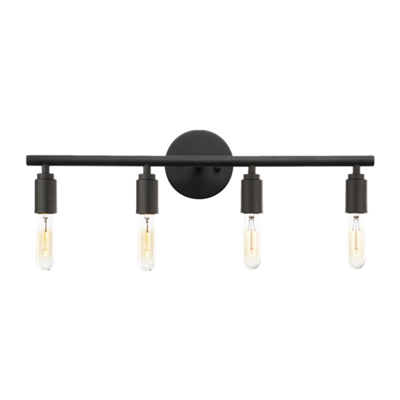 Silva Modern Glass Vanity Wall Lamp, Black, Bathroom, 3/4 Light
