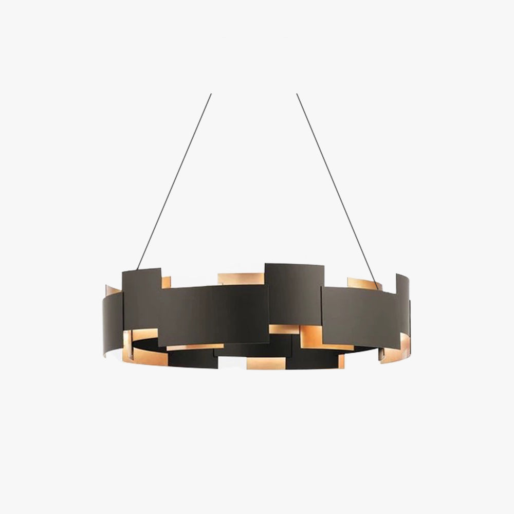 Arisha Modern Ring Metal Pendant Lamp, Black