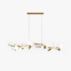 Olivia  Modern Art Deco Metal & Ceramic Chandelier, Gold