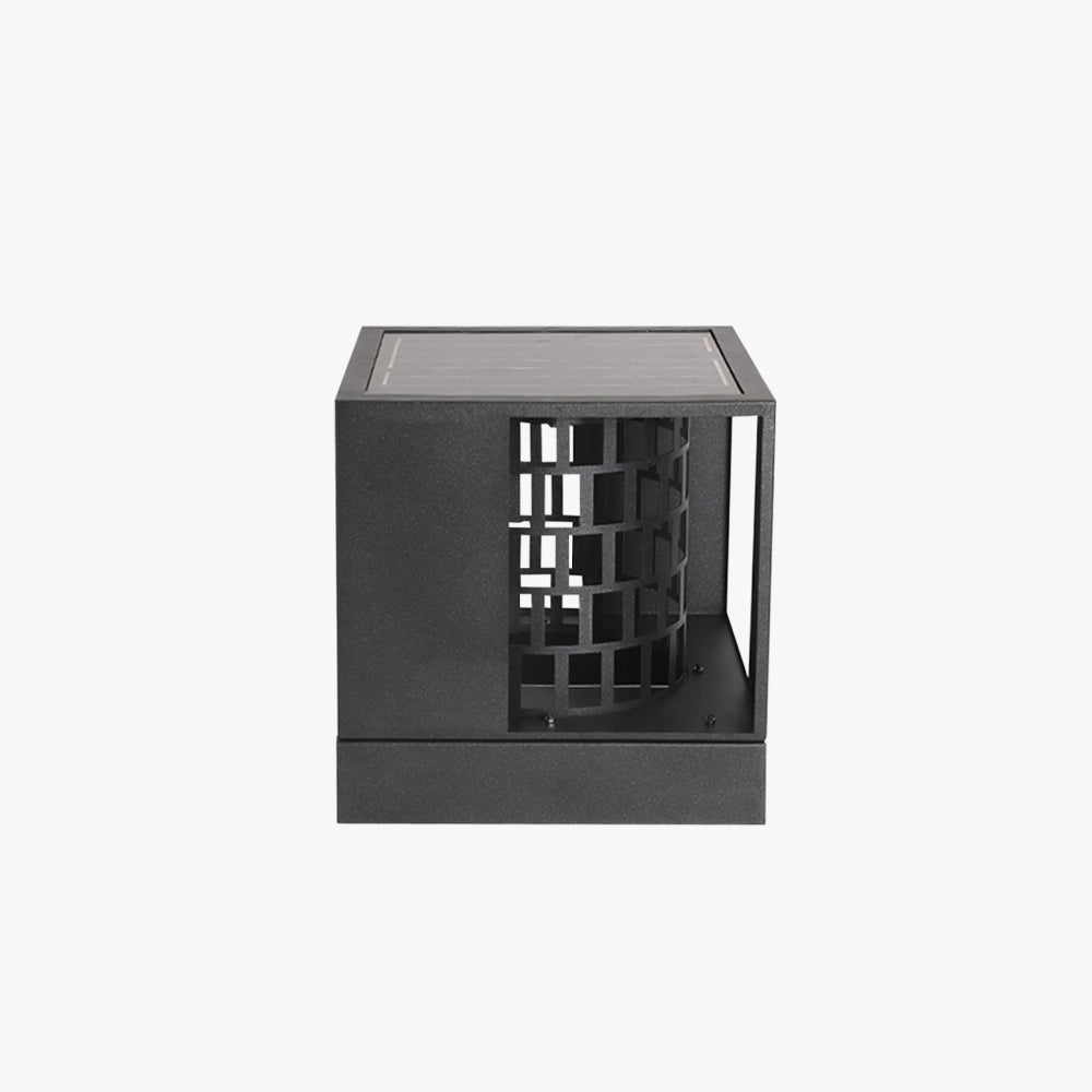 Ray Modern Pattern Metal Outdoor Table Lamps, Black