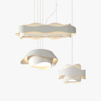 Arisha Art Deco Flower Shape Pendant Light, White