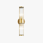 Kristy American Cylindrical Elegant Gold Glass/Metal Vanity Wall Lamp