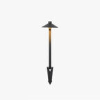 Drex Contemporary Metal Cap-Shaped Outdoor Path Light, Black