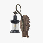 Epoch Wall Lamp Fish Shape Vintage, Wood/Metal, Bedroom