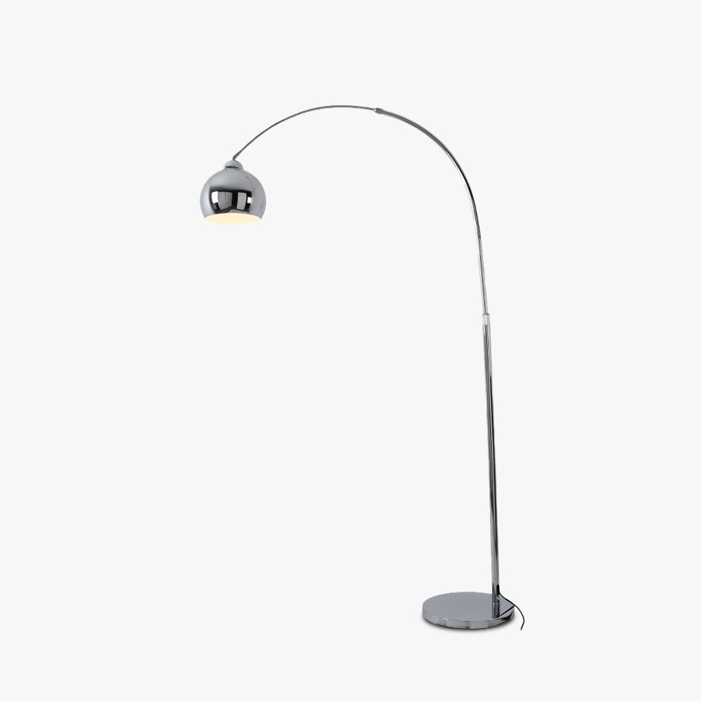 Salgado Modern Arc Metal Floor Lamp, Chrome, Study/Bedroom