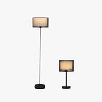 Baines Fabric Lampshade Table & Floor Lamp, 2 Colour