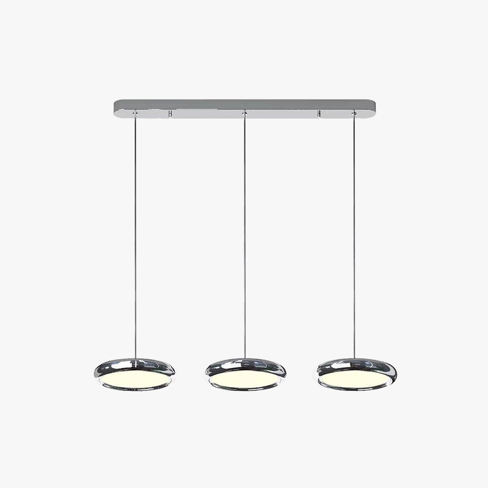Arisha Minimalist Circular Metal Pendant Light,Silver/Gold/Rose Gold