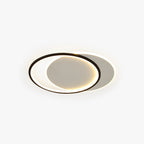 Arisha Modern Square/ Round Flush Mount Ceiling Light, Black with White