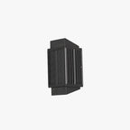 Ray Modern Round/Rectangular Metal/ Outdoor Wall Lamp, Black