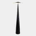 Salgado Modern Saucer Shaped Metal Floor Lamp,Black