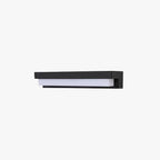 Ray Minimalist Solar Linear Outdoor Wall Lamp, Black