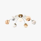 Aria Modern Planet Flush Mount Ceiling Light, Living Room