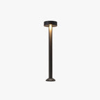 Ray Modern Metal Frisbee Shaped Lampholder Outdoor Path Light, Black