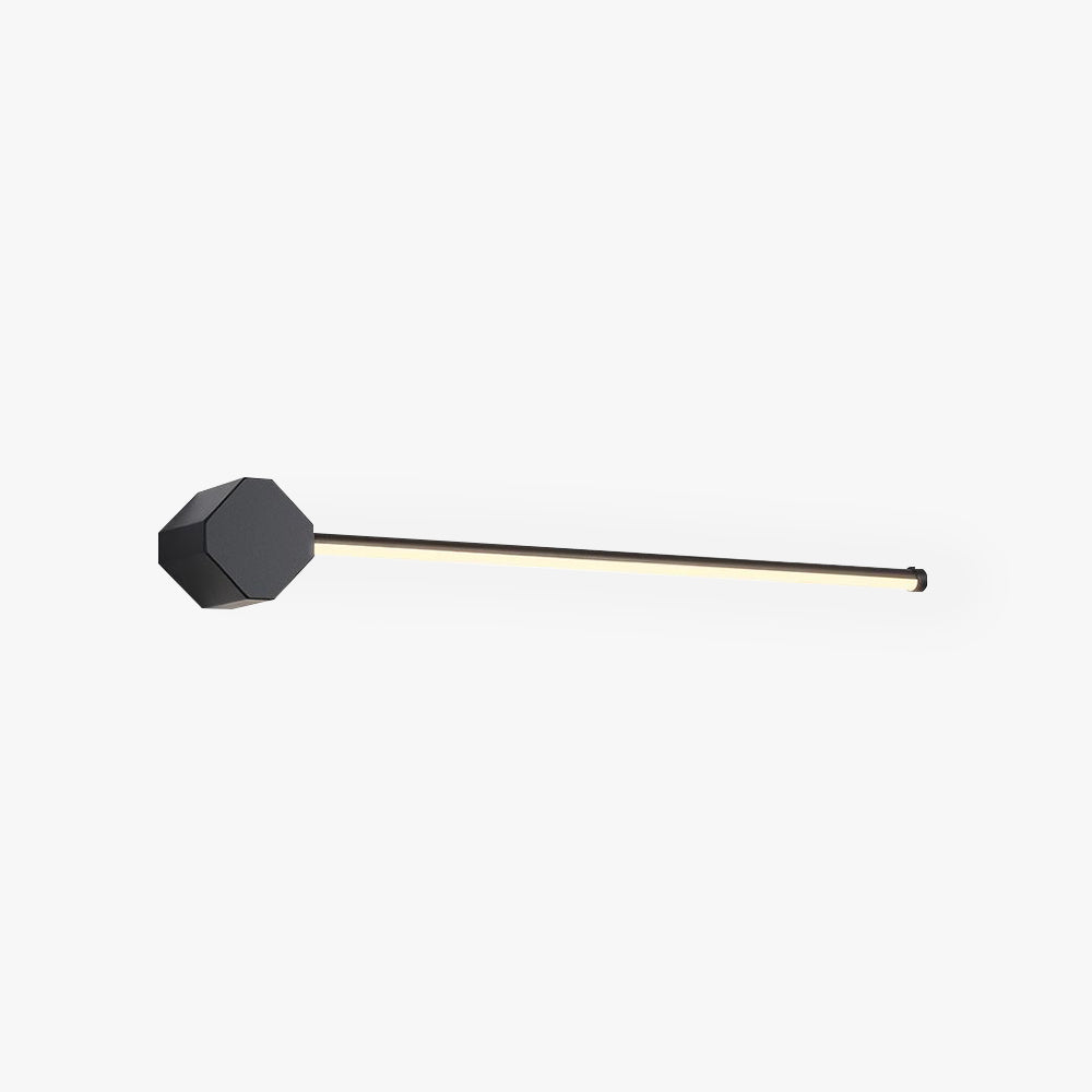 Arisha Minimalist Square Linear Metal/ Wall Lamp, Black/White