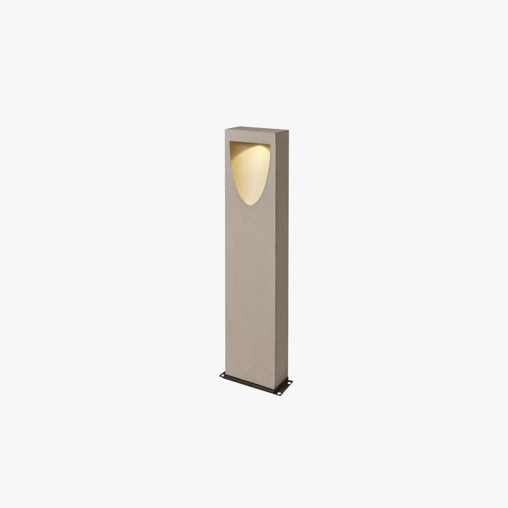 Ray Modern Stone Reflection Outdoor Path Light, Gray