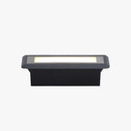 Ray Modern Rectangular Outdoor Deck/Step Light, Black