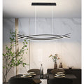Arisha Modern Linear Metal Pendant Light, Black