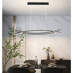 Arisha Modern Linear Metal Pendant Light, Black