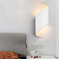 Travin Modern Conch Shape Spiral Outdoor Wall Lamp, Black/White/Gold