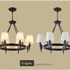 Silva vintage Ring Metal/Fabric Chandelier, Black/Copper