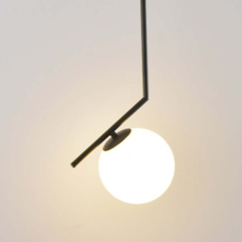 Arisha Modern Globe Metal/Glass Pendant Light, 3 Style