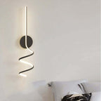 Arisha Modern LED Art Interior Wall Light Spiral, Black & White