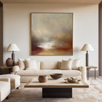 Wabi-Sabi Neutral Landscape Abstract Oil Painting