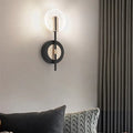 Valentina Wall Lighting Disc Modern, Metal/, Black/White, Bedroom