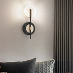 Valentina Wall Lighting Disc Modern, Metal/, Black/White, Bedroom