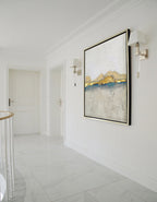 Minimalist Gold Leaf Abstract Landscape Painting