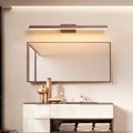 Arisha Modern Linear Metal Wall Lamp Mirror Front, Coffee