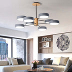 Arisha Art Deco Pendant Light, White/Green/Grey,Metal/Wood