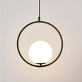 Arisha Modern Globe Metal/Glass Pendant Light, 3 Style