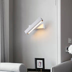 Orin Modern Rectangles Metal Rotatable Wall Lamp, Black/White