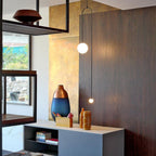 Arisha Minimalist Linear Mobile Pendant Light, Black