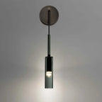 Zeyro Modern Black Glass Streamlined Pendant light/Wall Lamp